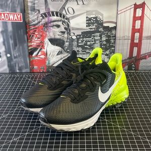 Nike Air Zoom FIyknit Infinity Tour Golf Shoes Black Neon Mens 6.5 / Women's 8.5